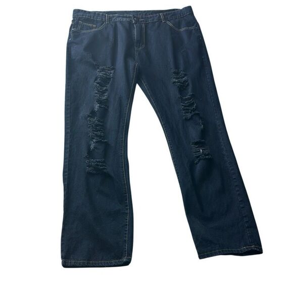 Men’s jeans size approximately 42 distressed y2k‎ style - Picture 1 of 5